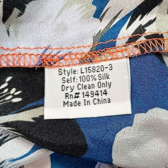 Jade Johnny Was Silk ILeana Sleeveless V-neck Tie Medium - Picture 7 of 7